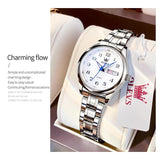 New Original Luxury Brand Stainless Steel Waterproof Quartz Women's Watches- Elegant Date Gift for Ladies