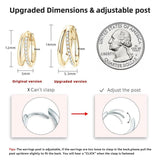 Striking Genuine ♥︎ High Quality Moissanite Diamonds ♥︎ Double Hoop Earrings for Women - Fine Jewellery - The Jewellery Supermarket