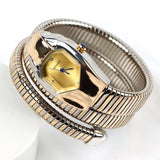 New Luxury Brand Unique Design Dial Snake Shape Zircon Diamonds, Ladies Gold Iced Out Analog Quartz Ladies Watches