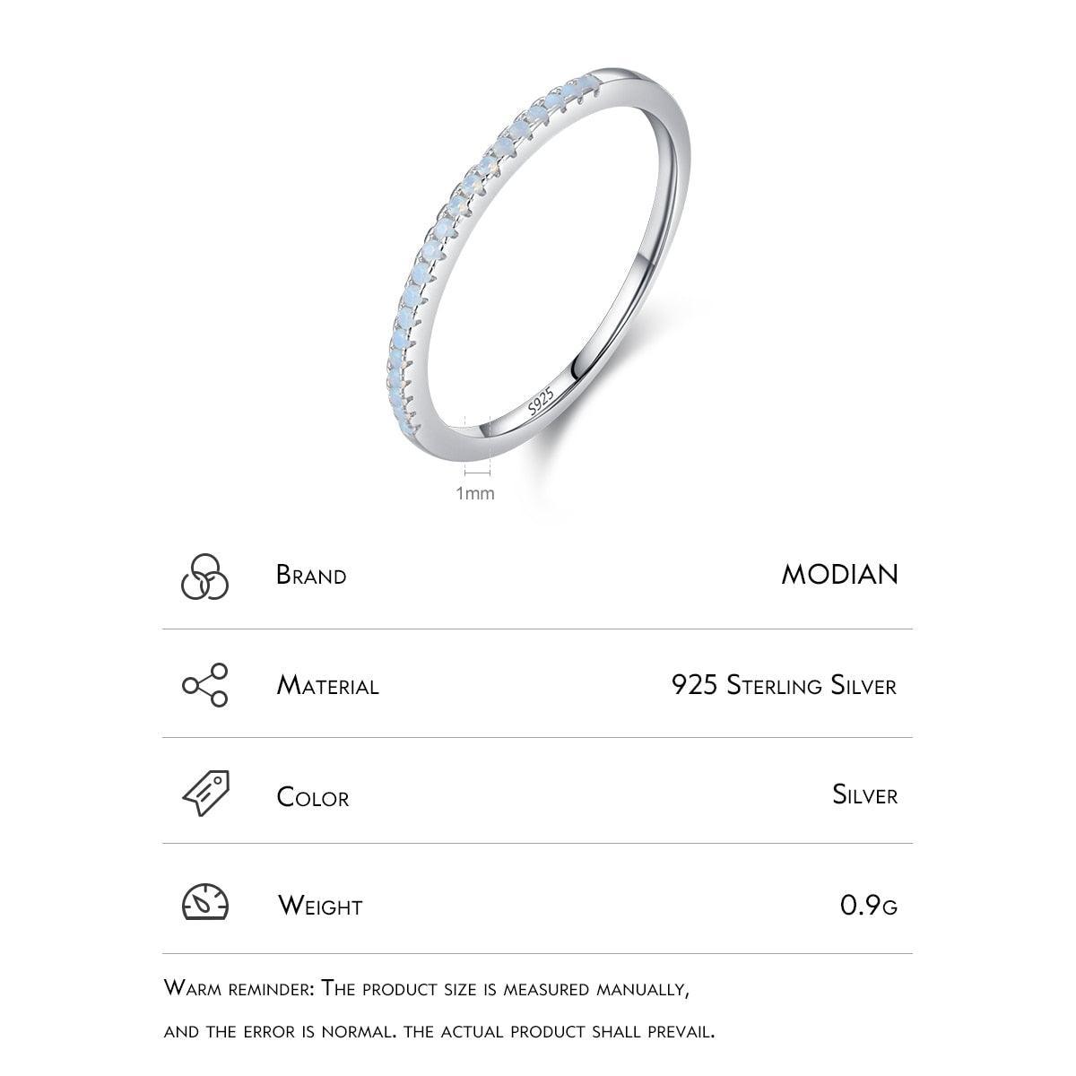 Sterling Silver Exquisite Slim Stackable Rings Clear AAAA Simulated Gradient Pink Blue Crystal Ring Fine Jewellery - The Jewellery Supermarket