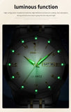 PLAYBOY Fashion Luxury High Quality Original Stainless Steel Waterproof Dual Calendar Luminous Quartz Men Watch