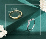 *NEW* Stylish Simple V Shape Sterling Silver AAAA High Quality Simulated Diamond Ring - The Jewellery Supermarket