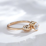 Simple Punk Skull Filled 14K Rose Gold AAA Zircon Diamond Ring for Women - Party Trend Daily Jewellery