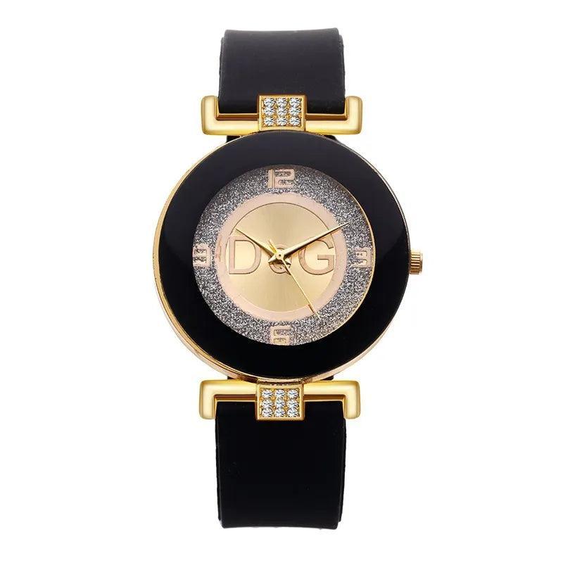 Luxury Brand Ladies Watches - White Silicone Diamond Letter Waterproof Digital Quartz Wrist Watches For Women - The Jewellery Supermarket