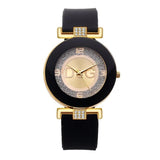 Luxury Brand Ladies Watches - White Silicone Diamond Letter Waterproof Digital Quartz Wrist Watches For Women - The Jewellery Supermarket