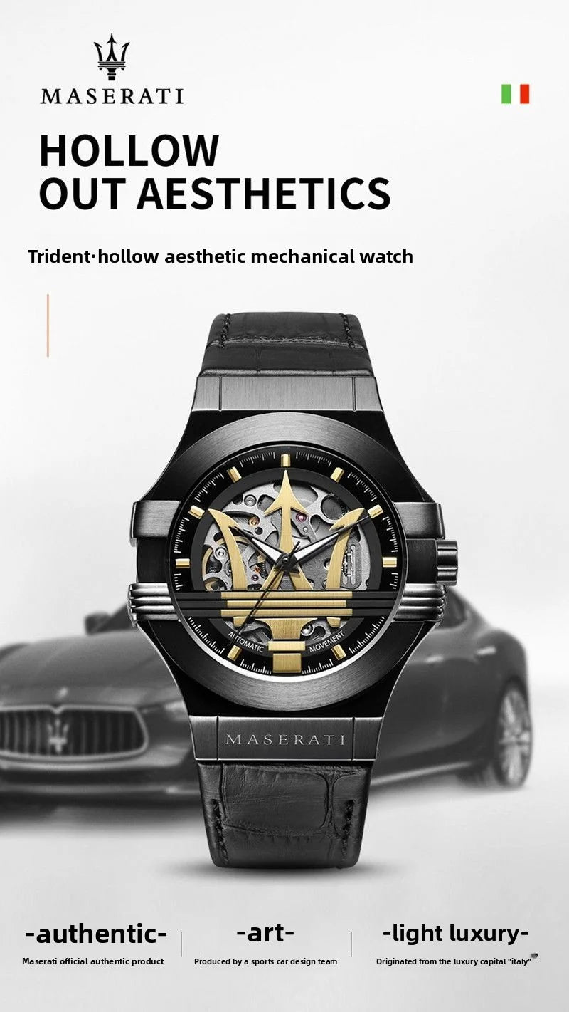 Maserati Mechanical Watch POTENZA Power Series Trident Fashion Mechanical Exquisite European American Watch