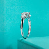 Awesome 1.6cttw D Colour Moissanite Diamonds Engagement Rings For Women 925 Silver Promise Wedding Fine Jewellery