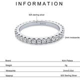Alluring 2mm D Color Moissanite Diamonds Wedding Engagement Eternity Rings - 925 Sterling Silver Rings For Women - The Jewellery Supermarket