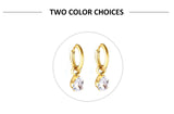 New Exquisite Stainless Steel White Cubic Zirconia Crystals Hoop Waterdrop Star Heart Round Earrings For Women and Girls - The Jewellery Supermarket