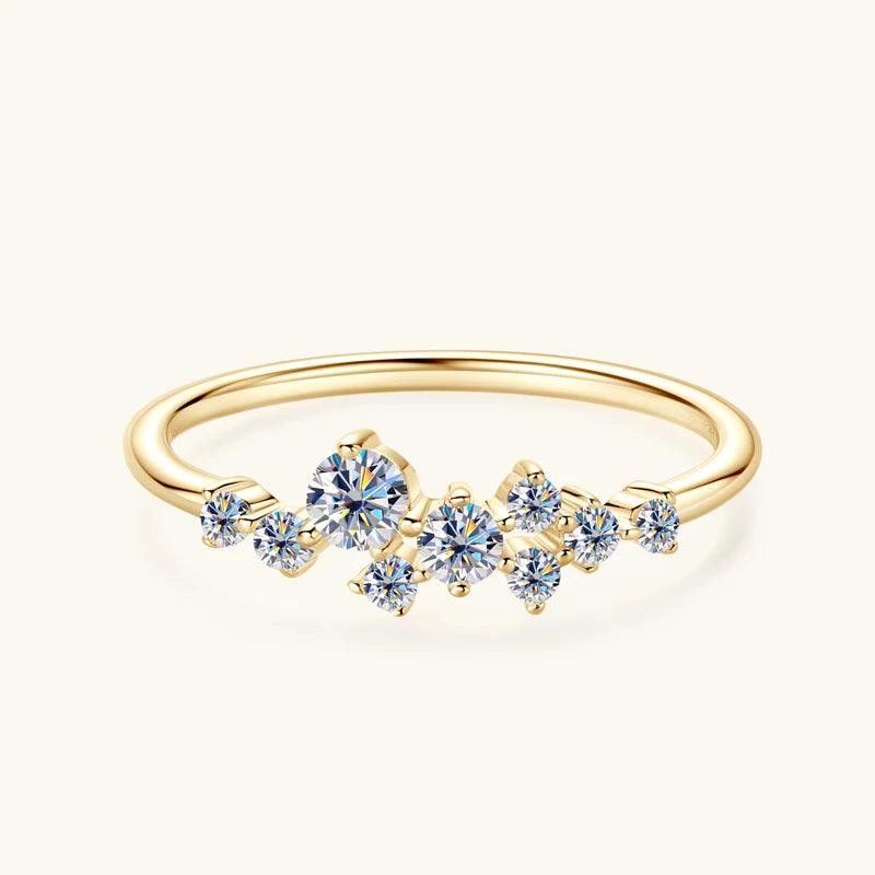 Remarkable GRA Certified Full Moissanite Diamonds Engagement Wedding Ladies Rings 925 Sterling Silver Fine Jewellery