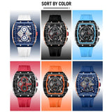 Top Brand Luxury Square Quartz Men's Watches - Waterproof Luminous Chronograph Watches for Men - The Jewellery Supermarket