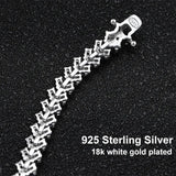 Graceful 18K WGP D Colour VVS1 Real Moissanite Diamonds Tennis Bracelets, Silver Moissanite Diamonds Jewellery - The Jewellery Supermarket