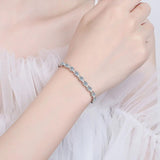 Superb 18K WGP Ideal Cut 4mm 2.7ct D Color High Quality Moissanite Diamonds Tennis Bracelet - The Jewellery Supermarket