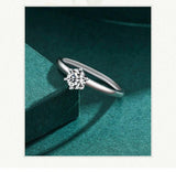 Authentic Sterling Silver Charm Simple Round Clear AAAA Simulated Diamond Rings - Fine Statement Jewellery - The Jewellery Supermarket
