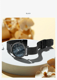 Elegant Luxury Women Watch Quartz Movement Shell Dial Rhinestone Stainless Steel Fashion Waterproof Wristwatches