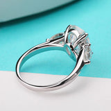 Waterdrop Shape GRA Certified 1-4CT Pear Cut 925 Sterling Silver Moissanite Diamonds Wedding Engagement Rings