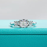 Awesome 1.6cttw D Colour Moissanite Diamonds Engagement Rings For Women 925 Silver Promise Wedding Fine Jewellery