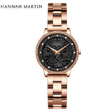 Elegant Top Layer Cowhide or Stainless Steel Strap Luxury Watch Quartz Movement 3ATM Waterproof Ladies Watches