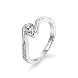 5.0mm Round Cut Solitaire Moissanite Diamond Antique Style Sterling Silver Engagement Wedding Fine Jewellery Rings