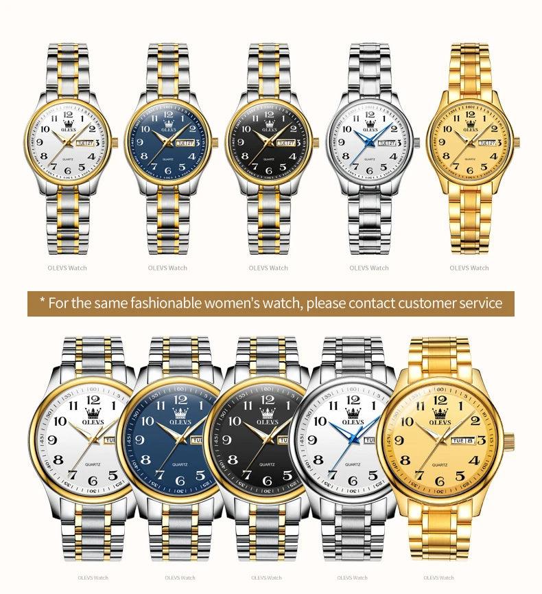 New Original Luxury Brand Stainless Steel Waterproof Quartz Women's Watches- Elegant Date Gift for Ladies