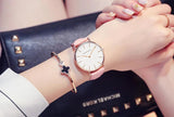 New Arrival Minimalist Style Ultra Thin Dial Elegant Ladies Watch Leather Strap Women's Dress Wristwatches