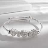 Fashion 925 Sterling Silver Lucky Beads charm Bangles For Women - Charm Bracelets Luxury Designer Jewellery - The Jewellery Supermarket