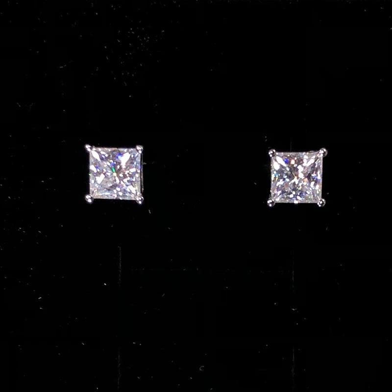 Dazzling 1.2-4 Carat Moissanite Diamonds Stud Earrings for Women and Men - Solid 925 Sterling Silver Fine Jewellery - The Jewellery Supermarket