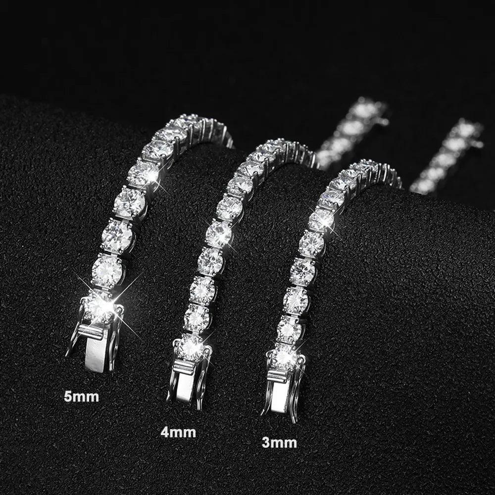 Terrific 18KGP GRA Certified VVS1 Full Moissanite Diamonds Tennis Bracelet - Silver Bracelet Fine Jewellery - The Jewellery Supermarket