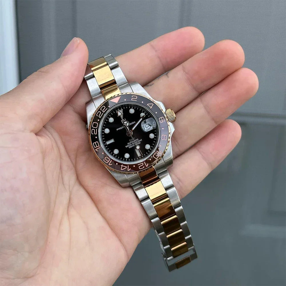 New Top Brand NH34 AR Coating Sapphire Glass Automatic Watch 100M Waterproof GMT Sports Mechanical Watches