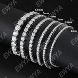 Sparkling 0.1ct 3mm D VVS1 Moissanite Diamonds Bracelet with GRA -  Sterling Silver Wedding Party Fine Jewellery - The Jewellery Supermarket