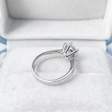 Marvelous 0.5ct 1ct 2ct Moissanite Diamond Solitaire Engagement Rings - Sterling Silver Jewellery with Certificate