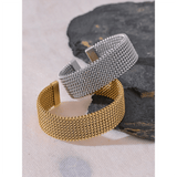 New Waterproof Stainless Steel Metal Wide Open Bracelet Bangle for Women High Quality Statement Daily Jewellery - The Jewellery Supermarket