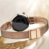 Luxury Elegant Brand Original Quartz Ladie's Watch Fashion Geometric Stainless Steel Mesh Belt Sports Watches