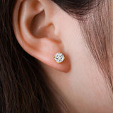 18K White Gold VVS1 Clarity Round 0.1-2ct D Colour Moissanite Diamonds Earrings Silver Screw Back Earrings - The Jewellery Supermarket