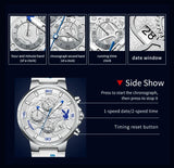 PLAYBOY Top Brand High Quality Luxury Men Watch Silicone Strap Waterproof Fashion Quartz Men's Watches