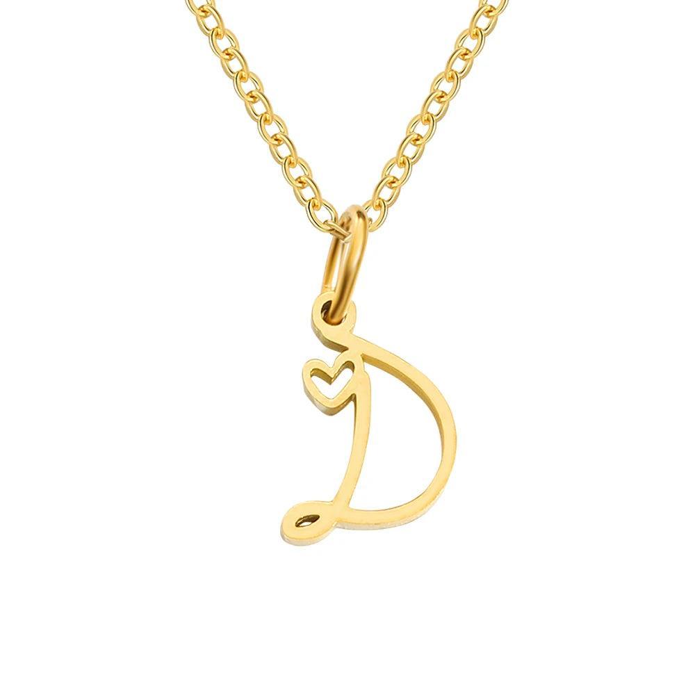 New Stainless Steel Initial Necklaces for Women and Girls - 26 Art Letters - Ideal Gifts - The Jewellery Supermarket