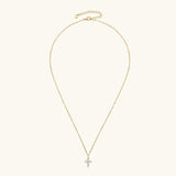 Classic Charming Colour D VVS1 Moissanite Diamonds Cross Necklace - Silver with Certificate Fine Jewellery - The Jewellery Supermarket