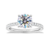 Amazing 925 Sterling Silver GRA Certified VVS1 D Color Moissanite Solitaire Wedding Engagement Fine Rings for Women