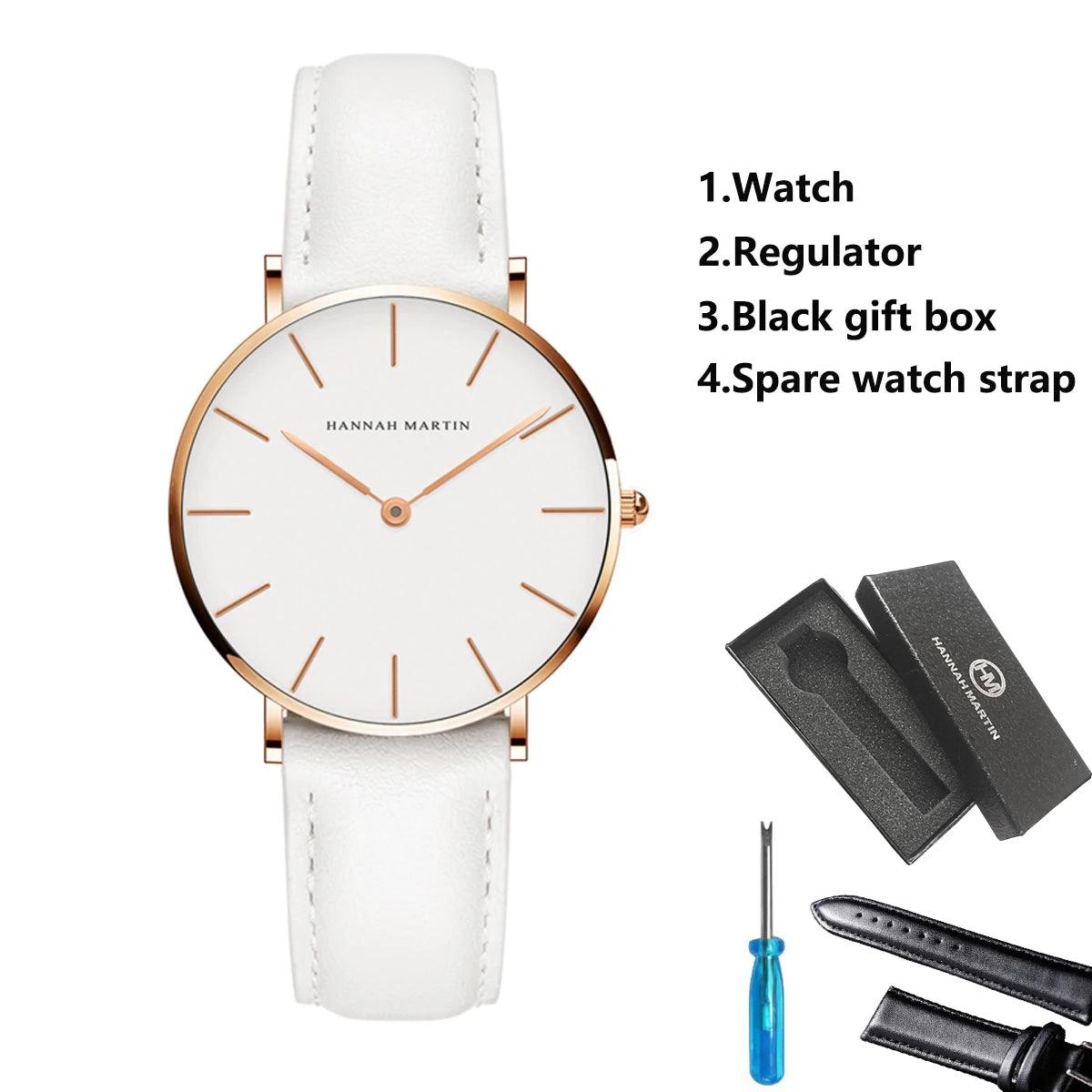 New Arrival Minimalist Style Ultra Thin Dial Elegant Ladies Watch Leather Strap Women's Dress Wristwatches