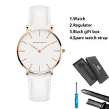 New Arrival Minimalist Style Ultra Thin Dial Elegant Ladies Watch Leather Strap Women's Dress Wristwatches