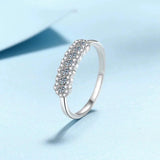 Champagne and White Colour Full Moissanite Diamonds Rings for Women 925 Sterling Silver Wedding Engagement Jewellery