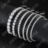 Sparkling 0.1ct 3mm D VVS1 Moissanite Diamonds Bracelet with GRA -  Sterling Silver Wedding Party Fine Jewellery - The Jewellery Supermarket