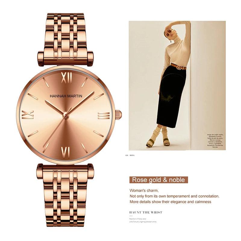 New Listing Elegant Ladies Luxury Watch High Quality Movement 36mm Dial Fashion Simple Quartz Womenwatches