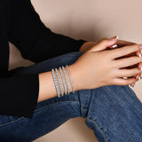 Terrific 18KGP GRA Certified VVS1 Full Moissanite Diamonds Tennis Bracelet - Silver Bracelet Fine Jewellery - The Jewellery Supermarket