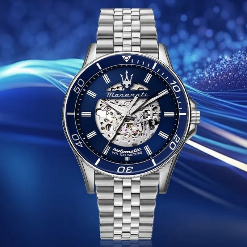 Maserati Sports Watch Men's Hollow Automatic Mechanical Fashion Perspective of European and American Watches