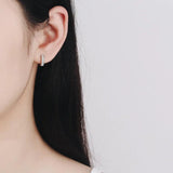 Outstanding D Color VVS1 0.14ct Moissanite Diamonds Hoop Earrings Silver Wedding Gifts Fine Jewellery - The Jewellery Supermarket