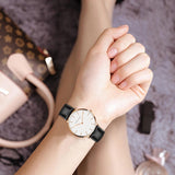 New Arrival Minimalist Style Ultra Thin Dial Elegant Ladies Watch Leather Strap Women's Dress Wristwatches