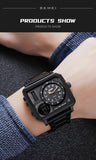 Trendsetter Casual 2 Display Chrono Hipster Waterproof Steel Bracelet Back Light Analog Digital Sport Watches - The Jewellery Supermarket