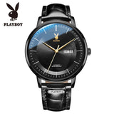 PLAYBOY Casual Simple Automatic Mechanical Men's Watches Original Waterproof Calendar High Quality Watch for Men