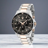 Original Luxury Maserati Men's Watch SFIDA Challenge Series Luxury Business Trendy Black Gold Steel Belt Watch